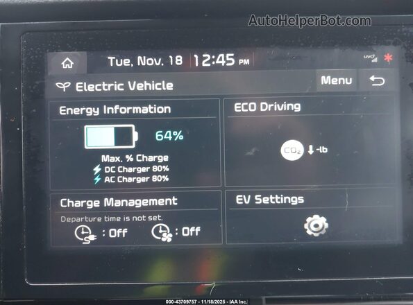 KNDCC3LG8L5063238 2020 KIA NIRO EV Gray 