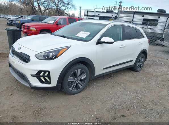 KNDCE3LC1M5482282 2021 KIA NIRO White წინა მარცხენა ხედი სამი მეოთხედიდან