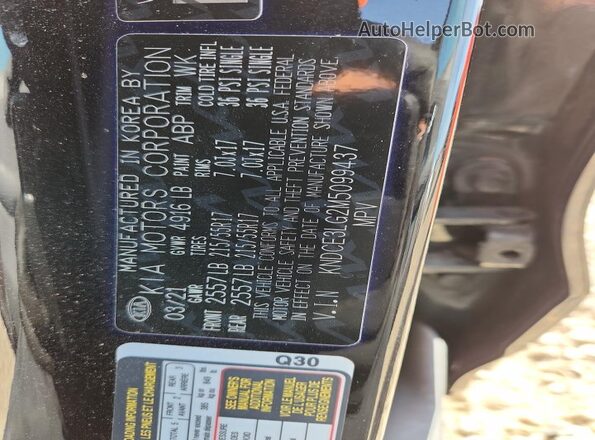 KNDCE3LG2M5099437 2021 KIA NIRO Black Vista del compartimento del motor