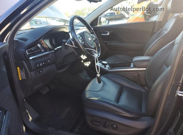 KNDCE3LG3L5055252 2020 KIA NIRO Black Widok wnętrza z przodu
