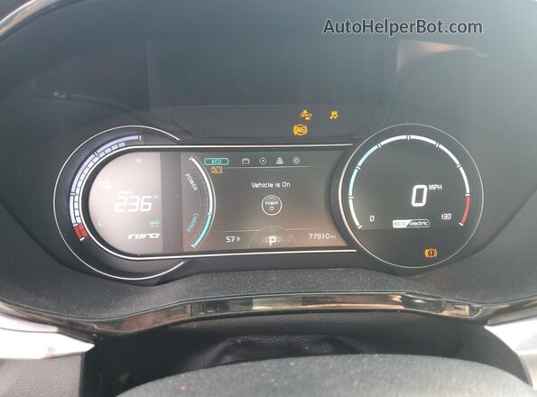 KNDCE3LGXL5055698 2020 KIA NIRO Blue Widok zestawu wskaźników