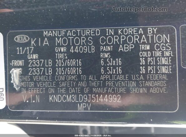 KNDCM3LD9J5144992 2018 KIA NIRO PLUG-IN HYBRID Black Engine compartment view