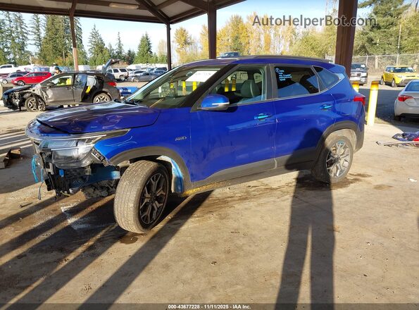 KNDERCAA4M7196932 2021 KIA SELTOS Синий Передняя левая четверть