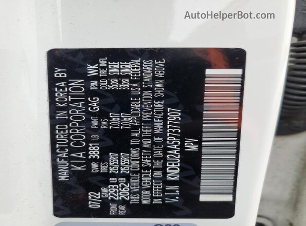 KNDEU2AA5P7377907 2023 KIA SELTOS White 