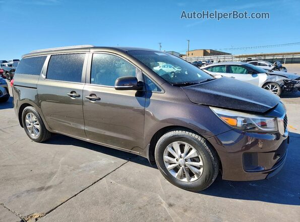 KNDMB5C13G6194592 2016 KIA SEDONA Коричневый Передняя правая четверть