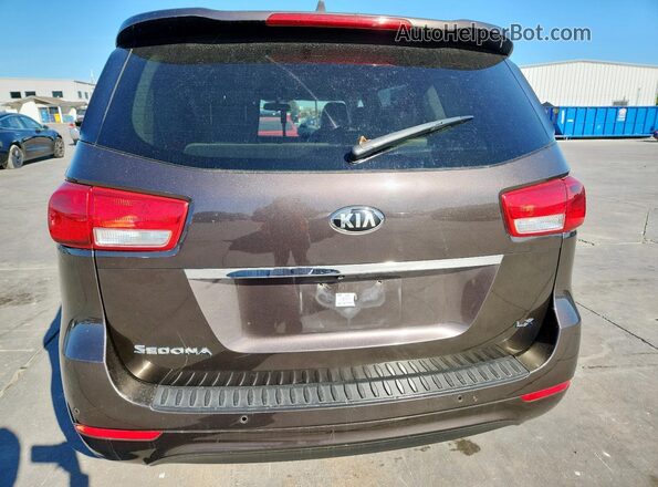 KNDMB5C13G6194592 2016 KIA SEDONA Коричневый Вид сзади