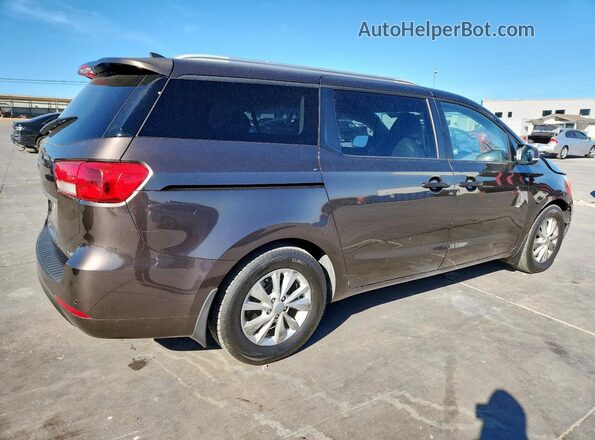KNDMB5C13G6194592 2016 KIA SEDONA Коричневый Задняя правая четверть