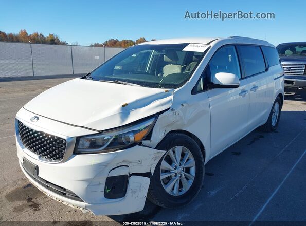 KNDMB5C18G6188321 2016 KIA SEDONA Белый Вид спереди