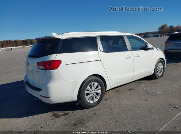 KNDMB5C18G6188321 2016 KIA SEDONA Белый Задняя правая четверть