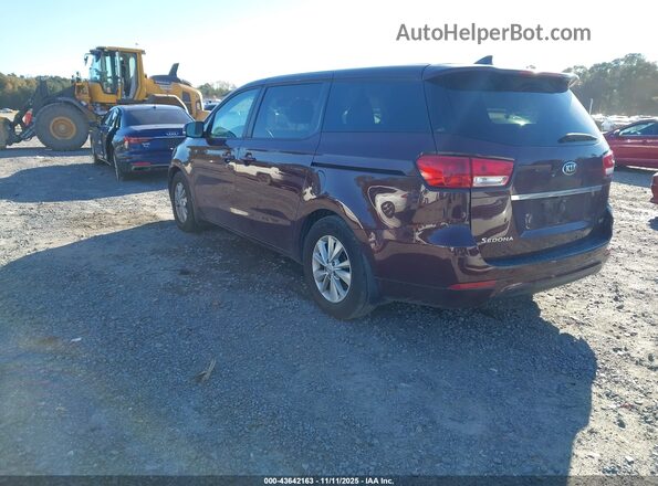 KNDMB5C1XJ6410025 2018 KIA SEDONA Burgundy 