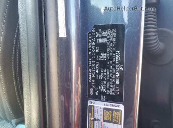 KNDPM3AC3L7729554 2020 KIA SPORTAGE Blue Vista de la etiqueta del VIN