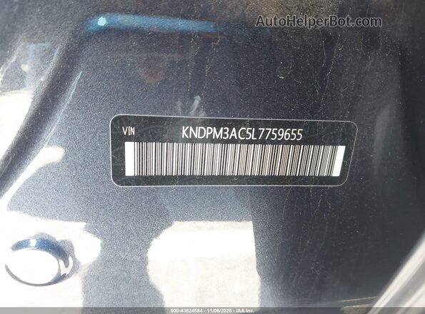 KNDPM3AC5L7759655 2020 KIA SPORTAGE Dark Blue Vista del compartimento del motor