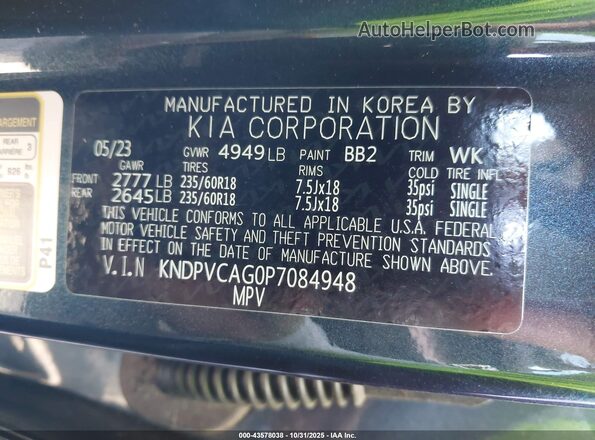 KNDPVCAG0P7084948 2023 KIA SPORTAGE HYBRID Blue 