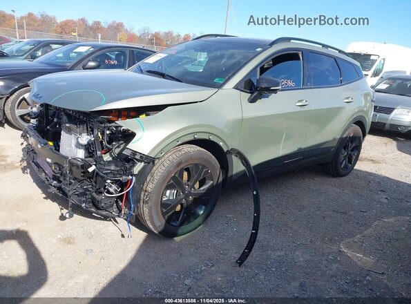 KNDPZDDH2S7248675 2025 KIA SPORTAGE PLUG-IN HYBRID Green Առջևի ձախ երեք քառորդ տեսարան