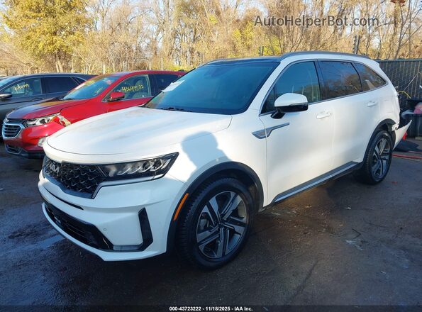 KNDRHDLG6P5149509 2023 KIA SORENTO HYBRID Белый Передняя левая четверть