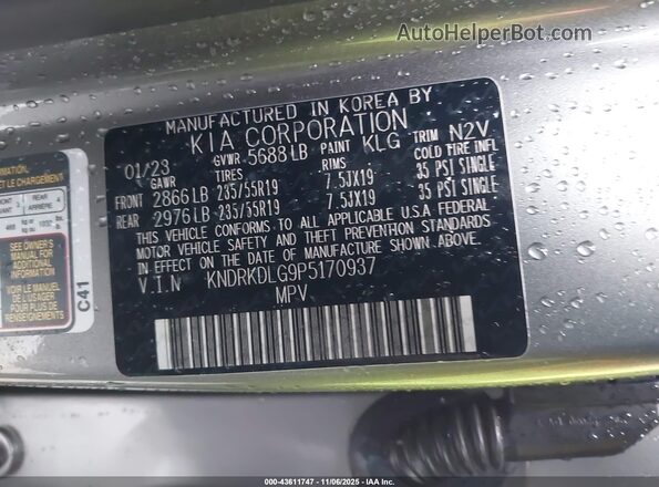 KNDRKDLG9P5170937 2023 KIA SORENTO HYBRID Gray Widok komory silnika