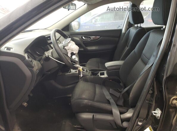 KNMAT2MV6HP541733 2017 NISSAN ROGUE Black Widok wnętrza z przodu