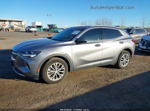 LRBAZLR47ND143401 2022 BUICK ENVISION Gray Առջևի ձախ երեք քառորդ տեսարան
