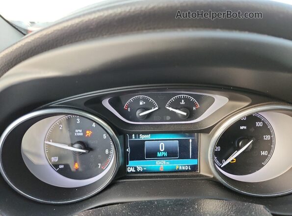LRBFX2SA4KD099312 2019 BUICK ENVISION Silver Instrument cluster view