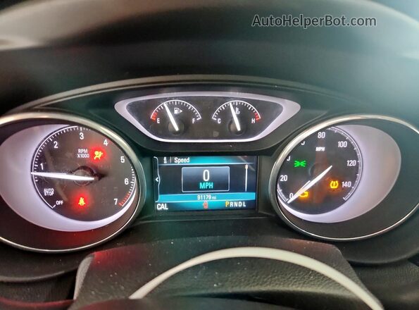 LRBFXASA5LD208064 2020 BUICK ENVISION White Instrument cluster view