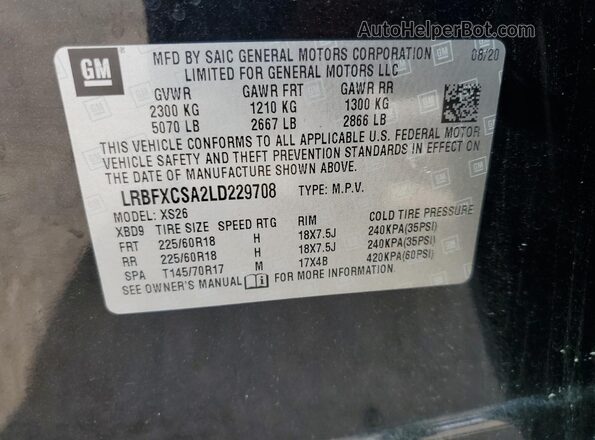 LRBFXCSA2LD229708 2020 BUICK ENVISION Black სალონის 360-გრადუსიანი ხედი