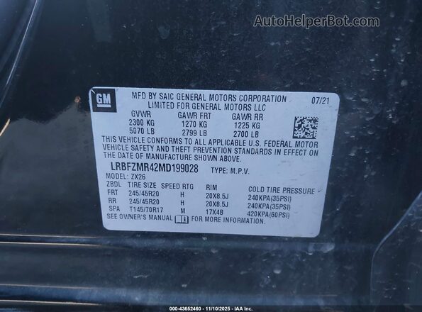 LRBFZMR42MD199028 2021 BUICK ENVISION Черный Вид подкапотного пространства