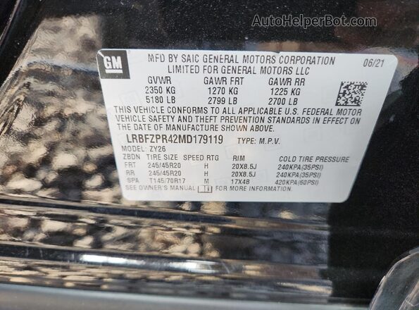 LRBFZPR42MD179119 2021 BUICK ENVISION Black Սալոնի 360 աստիճան տեսք