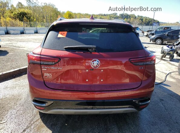LRBFZPR46ND016409 2022 BUICK ENVISION Red უკანა ხედი