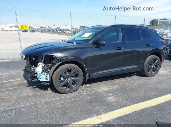 LRBFZPR47PD187494 2023 BUICK ENVISION Black წინა მარცხენა ხედი სამი მეოთხედიდან