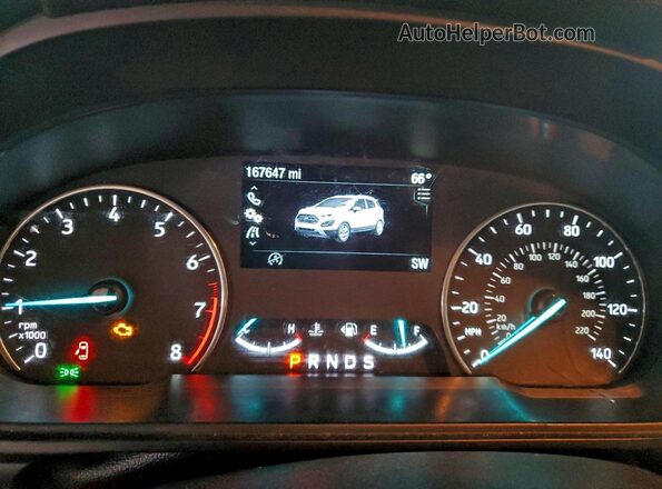 MAJ3S2GE7LC325399 2020 FORD ECOSPORT Белый Вид щитка приборов