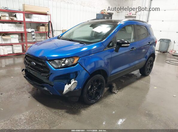 MAJ6S3JLXMC455026 2021 FORD ECOSPORT Синий Передняя левая четверть