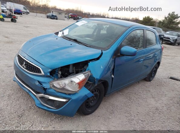 ML32A3HJ7LH003488 2020 MITSUBISHI MIRAGE Blue წინა მარცხენა ხედი სამი მეოთხედიდან