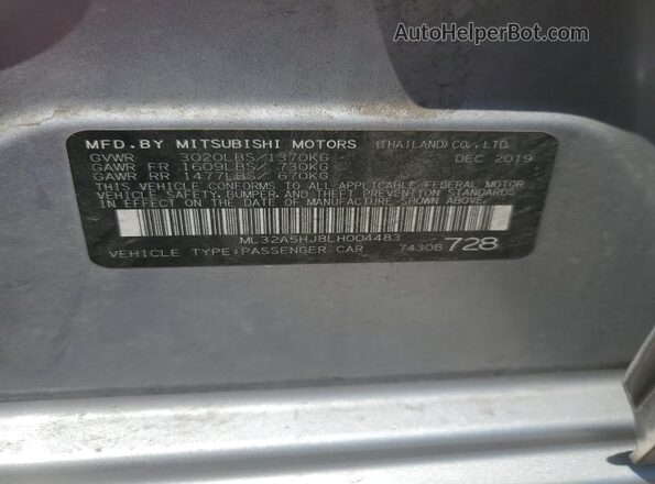 ML32A5HJ8LH004483 2020 MITSUBISHI MIRAGE Silver Vista del compartimento del motor