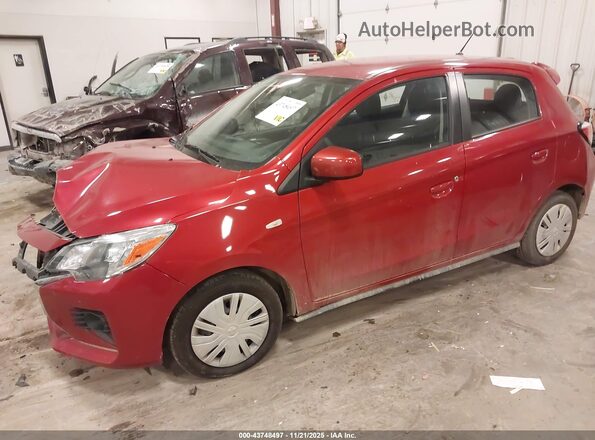 ML32AUHJ2RH007754 2024 MITSUBISHI MIRAGE Red წინა მარცხენა ხედი სამი მეოთხედიდან
