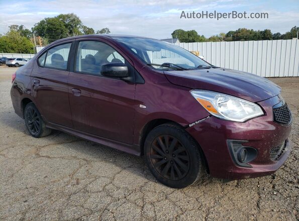ML32F4FJ3LHF01975 2020 MITSUBISHI MIRAGE Burgundy Передня права чверть