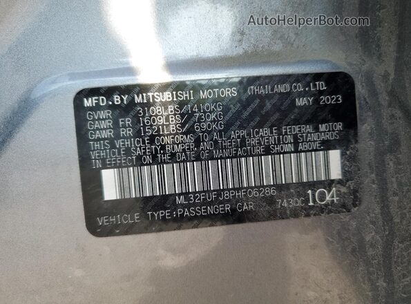 ML32FUFJ8PHF06286 2023 MITSUBISHI MIRAGE Silver Widok komory silnika