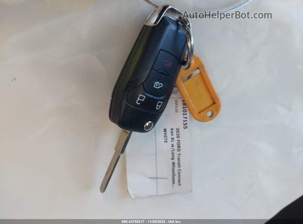 NM0LS7E23L1451882 2020 FORD TRANSIT CONNECT White Вид панелі приладів