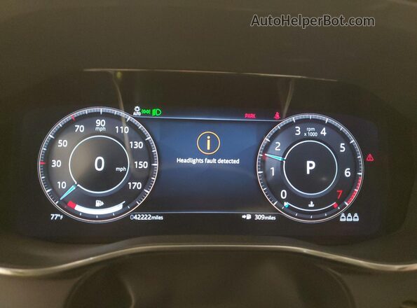 SADCJ2EU5MA676563 2021 JAGUAR F-PACE Серый Вид щитка приборов