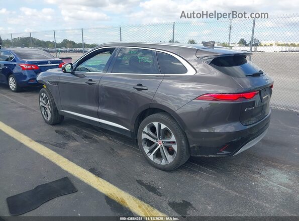 SADCJ2EX1MA684539 2021 JAGUAR F-PACE Gray Задня ліва чверть