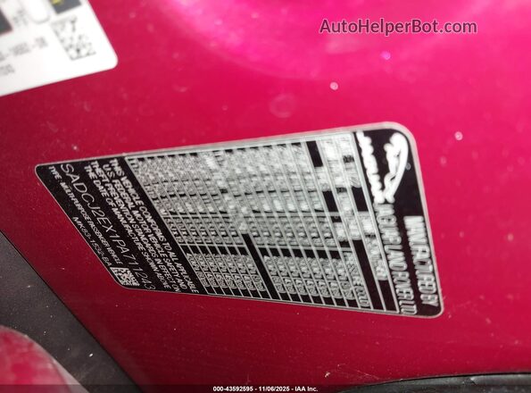 SADCJ2EX1PA711243 2023 JAGUAR F-PACE Красный Вид подкапотного пространства