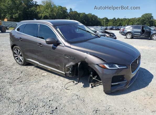 SADCJ2EX6MA671236 2021 JAGUAR F-PACE Серый Передняя правая четверть