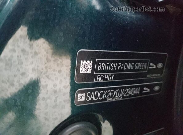 SADCK2FX0JA294944 2018 JAGUAR F-PACE Green 