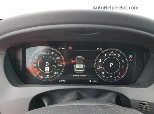 SADCM2FV3LA637693 2020 JAGUAR F-PACE Черный Вид щитка приборов