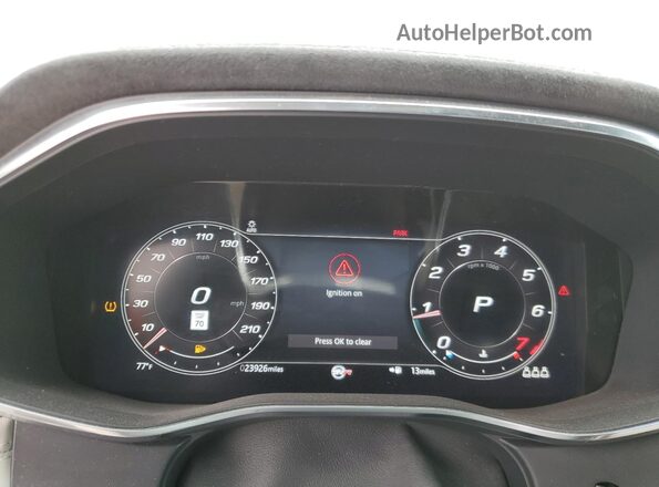 SADCZ2EE1MA684967 2021 JAGUAR F-PACE Black Widok zestawu wskaźników