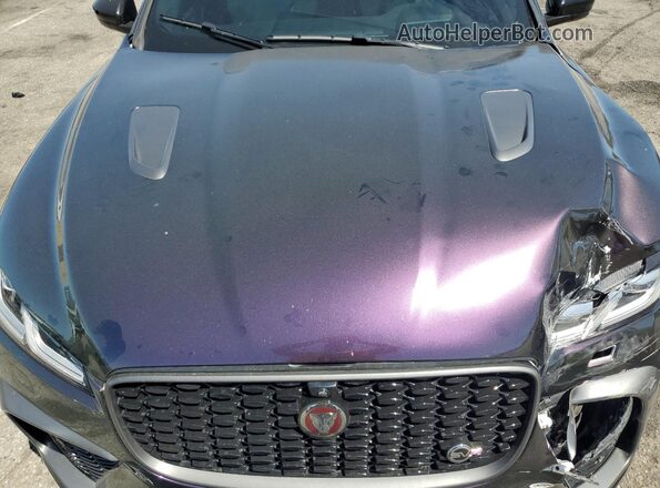 SADCZ2EEXMA683364 2021 JAGUAR F-PACE Purple ძრავის განყოფილების ხედი