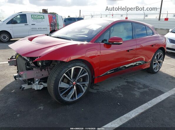 SADHD2S18L1F81200 2020 JAGUAR I-PACE Red Առջևի ձախ երեք քառորդ տեսարան