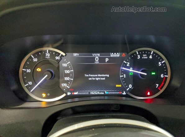 SAJAE4FX6LCP60326 2020 JAGUAR XF Black Widok zestawu wskaźników