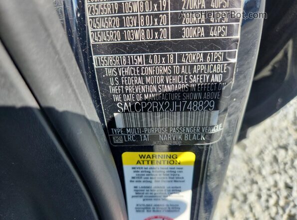 SALCP2RX2JH748829 2018 LAND ROVER DISCOVERY Black 