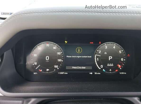 SALE27EU2S2462855 2025 LAND ROVER DEFENDER Green Widok zestawu wskaźników