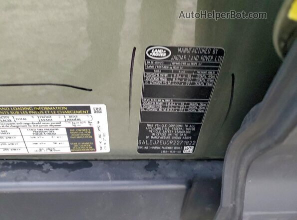SALEJ7EU0R2271822 2024 LAND ROVER DEFENDER Green Vista del compartimento del motor